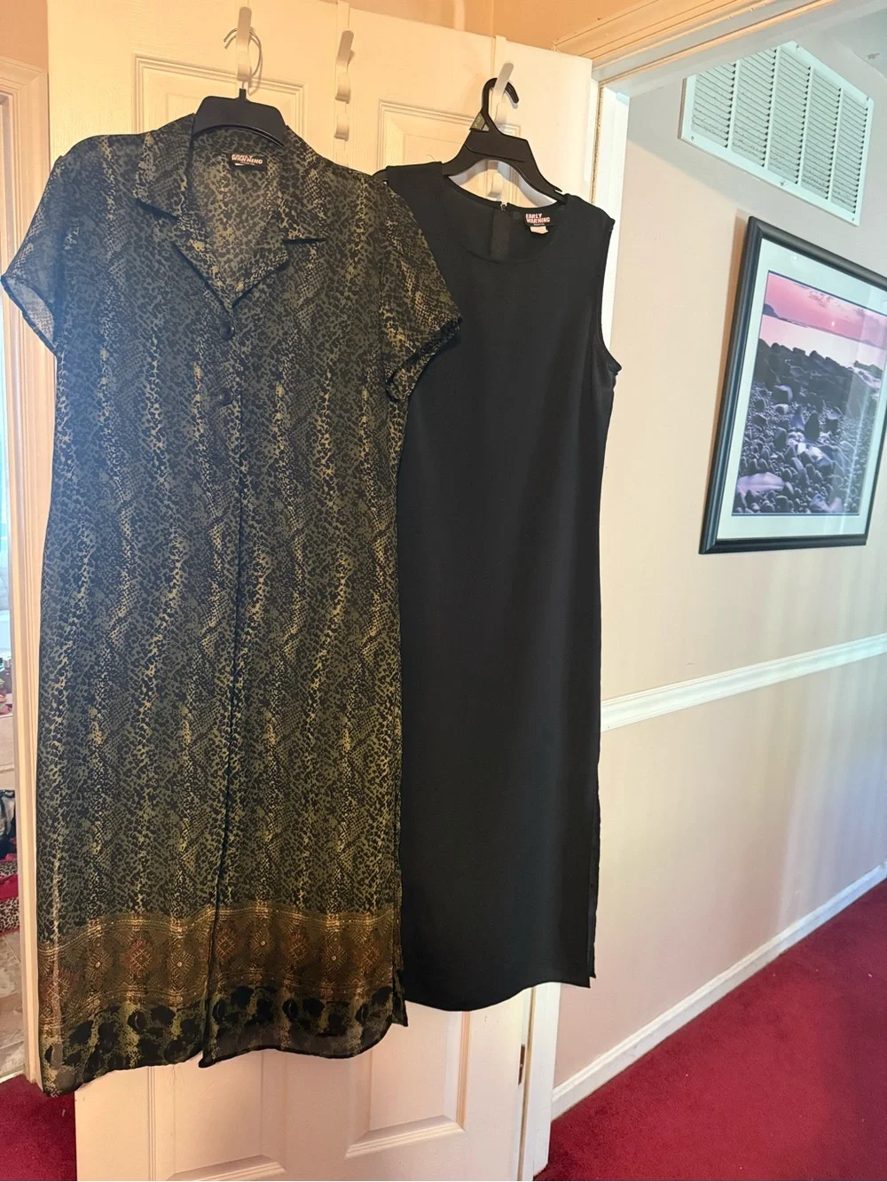 Borcellini and Early Warning ladies 2 piece maxi dress sets; size: 7/8, Medium